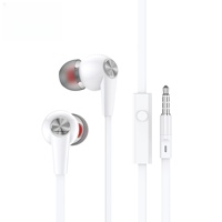 Écouteurs filaires classiques en silicone souple de 3,5 mm, avec embouts flexibles, basses profondes, intra-auriculaires, vente en gros