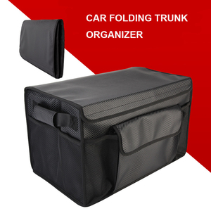 Folding Car Trunk Organizer Accessories Carbon Fiber Auto Boot Organiser Universal Storage Box