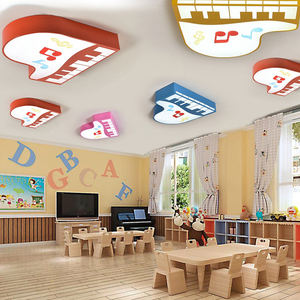 Lampe à suspension pour salle <span class=keywords><strong>de</strong></span> classe <span class=keywords><strong>de</strong></span> musique Plafonnier à motif <span class=keywords><strong>de</strong></span> <span class=keywords><strong>piano</strong></span> 3CCT Plafonnier à gradation Lampe <span class=keywords><strong>de</strong></span> chambre d'enfants <span class=keywords><strong>de</strong></span> la maternelle - Product Image 2