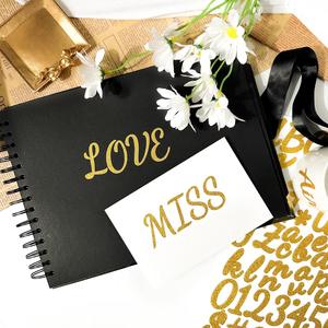 <span class=keywords><strong>Lettres</strong></span> auto-adhésives en vinyle pailleté et autocollants numérotés de l'alphabet Décalcomanies d'étiquettes de boîte <span class=keywords><strong>aux</strong></span> <span class=keywords><strong>lettres</strong></span> pour emballage de feuilles de signes et de cahiers - Product Image 3