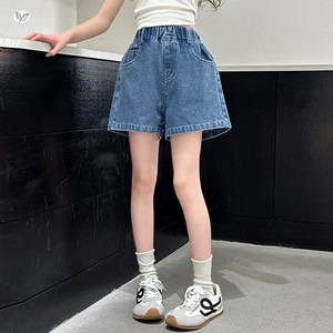 Nuovi <span class=keywords><strong>Shorts</strong></span> in Denim a Vita Alta per Ragazze, Stile Casual con Cartoni Animati, Estate 2026 - Product Image 3