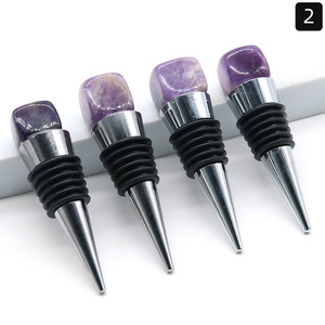 Tapón de Vino de Piedra Natural Jingfa al por Mayor: Amatista y Cuarzo Rosa Originales - Product Image 3