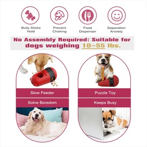 Luxuriöses Multifunktionales Interaktives Futterball-Hundespielzeug TPR Snack-Stick Kauspielzeug mit Langsam-Freigabe-Funktion Cartoon Haustier-Kauspielzeug - Product Image 3