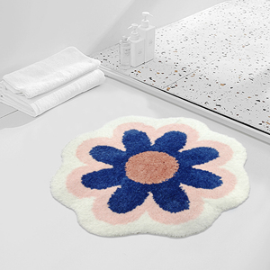 <span class=keywords><strong>Tappeto</strong></span> <span class=keywords><strong>Rotondo</strong></span> <span class=keywords><strong>in</strong></span> Peluche a Forma di Fiore per Soggiorno, Camera da Letto, Bagno, Antiscivolo, Decorazione per Cameretta - Product Image 1