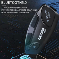 Casque Intercom Bluetooth TOUCARE T30S pour 32 Motards, Réseau Mesh, Étanche IP67, Réduction du Bruit