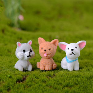 Figurines en résine de chien miniature mignonnes, miniatures d'animaux de dessin animé, breloques de chiot, ornements pour décorations de paysage, accessoires de bricolage - Product Image 6