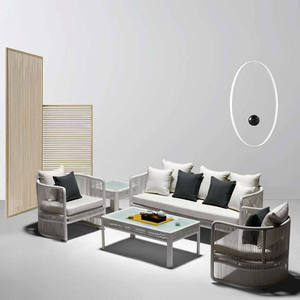 Modern Outdoor UV Resistant PE <b>Rattan</b> Chair <b>Sofa</b> Set Waterproof for Balcony Courtyard Garden Patio Dining Leisure - Product Image 2