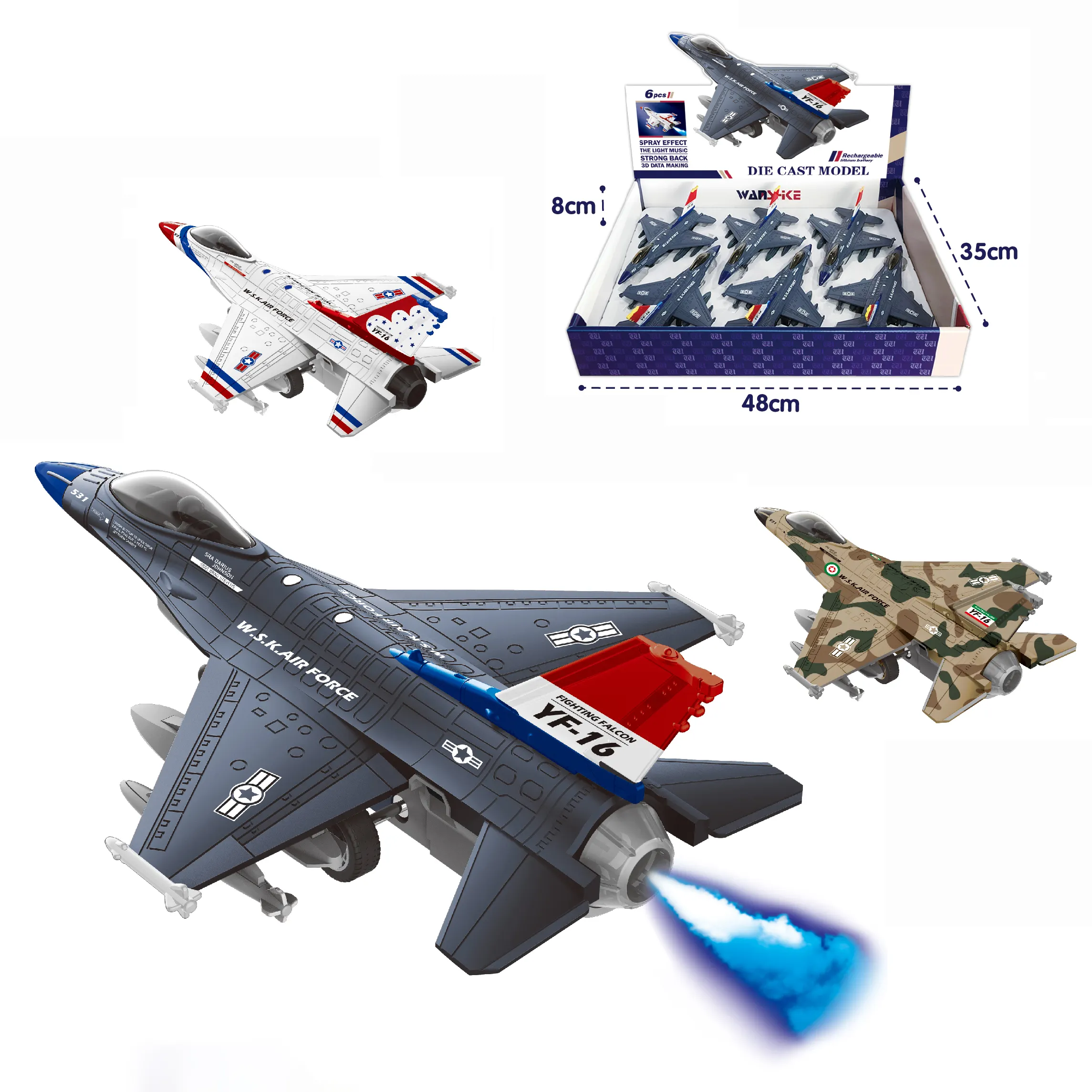 Carrier Model Aircraft Series Alloy Model Plane For Kids Toys Simulation Water Mist Spray Airplane Die Cast Toys