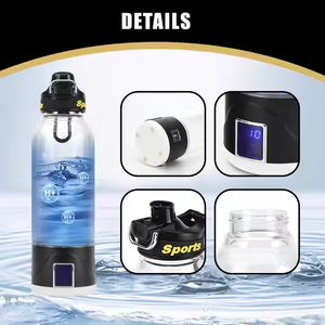 Bouteille d'eau riche en hydrogène personnalisée 2025, 1L, NOUVEAU Modèle USB/Électrique/Accumulateur, pour la maison, l'extérieur, la voiture, en plastique, 1001-2000ppb, Garantie 1 an - Product Image 5