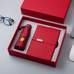Ensemble cadeau de carnet A5 en cuir PU personnalisé en gros avec stylo, tasse thermique, parapluie, cadeau d'affaires pour Noël ou le Nouvel An chinois - Product Image 4