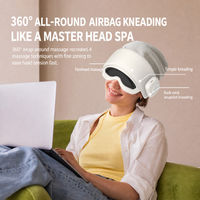 Masseur de tête chauffant USB à température réglable, casque à airbag 3D pour soins capillaires à domicile, relaxation, cadeau pour femmes et hommes