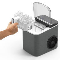 12kgs/24hrs Comptoir Ménage Rapide Glace Out Tactile Panneau De Commande Portable Automatique Machine À Glaçons avec Scoop