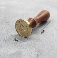 Timbre de cire de sceau de logo personnalisé en gros 3CM timbres personnalisés