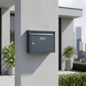 Boîte aux lettres murale moderne avec plaque nominative, boîte à lettres décorative en acier pour <span class=keywords><strong>la</strong></span> maison et le jardin - Product Image 1