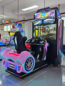 Coin Operated Speed Racing 55 Inch HD LCD Commercial Racing Car Dynamic Arcade Game Machine English Plastic for FEC - Product Image 1