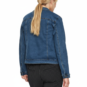 Chaqueta Vaquera Acolchada de Manga Larga Hecha a Medida para Mujer, Tendencia, Transpirable, Duradera, con Decoraciones de Perlas y Diamantes, Venta al por Mayor - Product Image 1