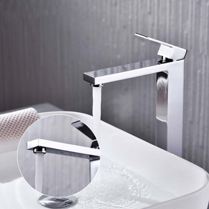 Rubinetto Monocomando Cromato per Lavabo con Miscelatore Acqua Calda e Fredda, <span class=keywords><strong>Design</strong></span> Moderno, Sensore Touchless, Alta Qualità per Bagno - Product Image 5