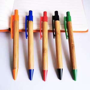 Eco Groene <span class=keywords><strong>Promo</strong></span> Producten Balpen Item Recyle Bamboe Hout Balpen Met Klant Laser Gegraveerde Logo - Product Image 3