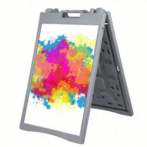Soporte Portátil para Carteles Tipo A, Tablero de Plástico con Inyección de Agua, Letrero Tipo Sándwich KT para Publicidad y Promociones - Product Image 1