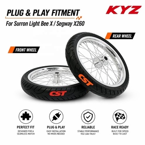 ชุดล้อซุปเปอร์โมโต้ Motard ขนาด <span class=keywords><strong>17</strong></span> นิ้ว KYZ Sur-Ron Light Bee X วัสดุ CNC อัลลอย สีเงิน <span class=keywords><strong>ขอบ</strong></span>ล้อ <span class=keywords><strong>1.60</strong></span> 2.15 ชุดอัพเกรดประสิทธิภาพสูงสำหรับจักรยานไฟฟ้า - Product Image 3