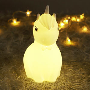 Veilleuses LED RVB en silicone, mini <span class=keywords><strong>licorne</strong></span>, rechargeables, pour chambre d'enfant, avec capteur tactile USB - Product Image 3