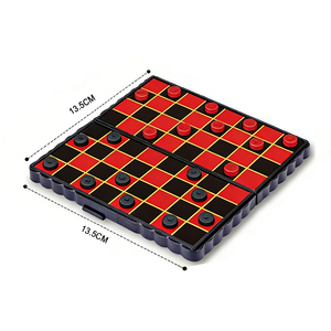 Set <span class=keywords><strong>di</strong></span> Scacchi da Viaggio Magnetico in Plastica con Scacchiera Pieghevole e <span class=keywords><strong>Gioco</strong></span> <span class=keywords><strong>di</strong></span> <span class=keywords><strong>Dama</strong></span> - <span class=keywords><strong>Gioco</strong></span> da Tavolo Portatile per Divertimento Familiare in Movimento - Product Image 2