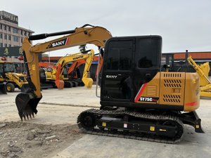 Miniexcavadora Sany SY75C Pro Usada, Pocas Horas de Trabajo, Buen Estado, Marca China, Excavadora Pequeña - Product Image 1