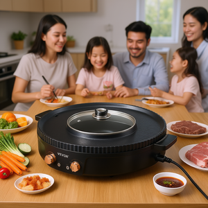 Vevor - Olla Eléctrica 2 en 1 con Parrilla, 1800 W, Sin Humo, Capacidad para 2-8 Personas, para Cocinar al Estilo Hot Pot y Barbacoa - Product Image 2