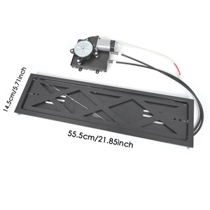 Soporte Retráctil Sólido para Placa Delantera de Acero Inoxidable Negro de Alta Gama para Automóvil - Product Image 6