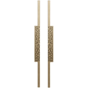 Poignée de <span class=keywords><strong>porte</strong></span> coulissante en alliage d'aluminium de style chinois moderne, finition cuivre antique, longue poignée pour portes en verre trempé ou en <span class=keywords><strong>bois</strong></span> - Product Image 2