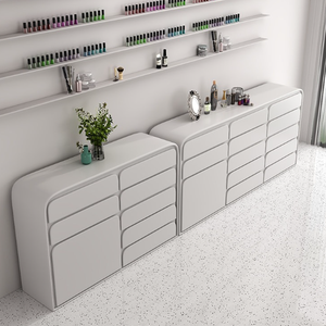 Meuble de rangement pour vernis à ongles, présentoir mural moderne en MDF pour salon de manucure - Product Image 3