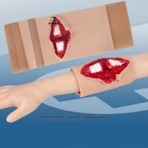 Módulo de Entrenamiento para Fracturas Abiertas de Tibia, Modelo de Simulación de Heridas Abiertas de PVC para Práctica de Sutura - Product Image 1
