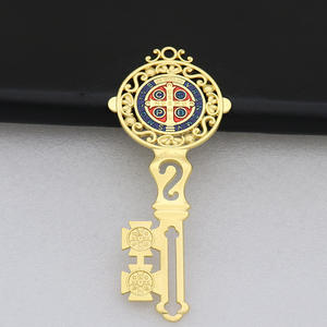 Colgador <span class=keywords><strong>de</strong></span> puerta <span class=keywords><strong>de</strong></span> estilo religioso con llave <span class=keywords><strong>de</strong></span> <span class=keywords><strong>San</strong></span> <span class=keywords><strong>Benito</strong></span> <span class=keywords><strong>de</strong></span> 12,3 cm, colgante <span class=keywords><strong>de</strong></span> <span class=keywords><strong>medalla</strong></span> <span class=keywords><strong>de</strong></span> protección <span class=keywords><strong>de</strong></span> bendición, joyería <span class=keywords><strong>de</strong></span> aleación para niños, piedra principal <span class=keywords><strong>de</strong></span> ópalo DIY - Product Image 2