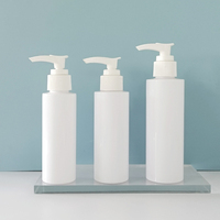 Bouteille en plastique PET blanche 100ml 120ml 150ml 200ml 250ml 300ml 400ml 500ml avec pompe à lotion Bouteille de shampoing et d'après-shampoing de 8 oz
