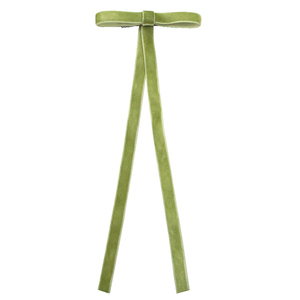 Fiocchi per Capelli Gordon per Bambine, Personalizzati, Larghezza 9 MM, Fiocco in Velluto <span class=keywords><strong>con</strong></span> Lunghe Coda, Clip per Capelli in Velluto per Bambini - Product Image 2