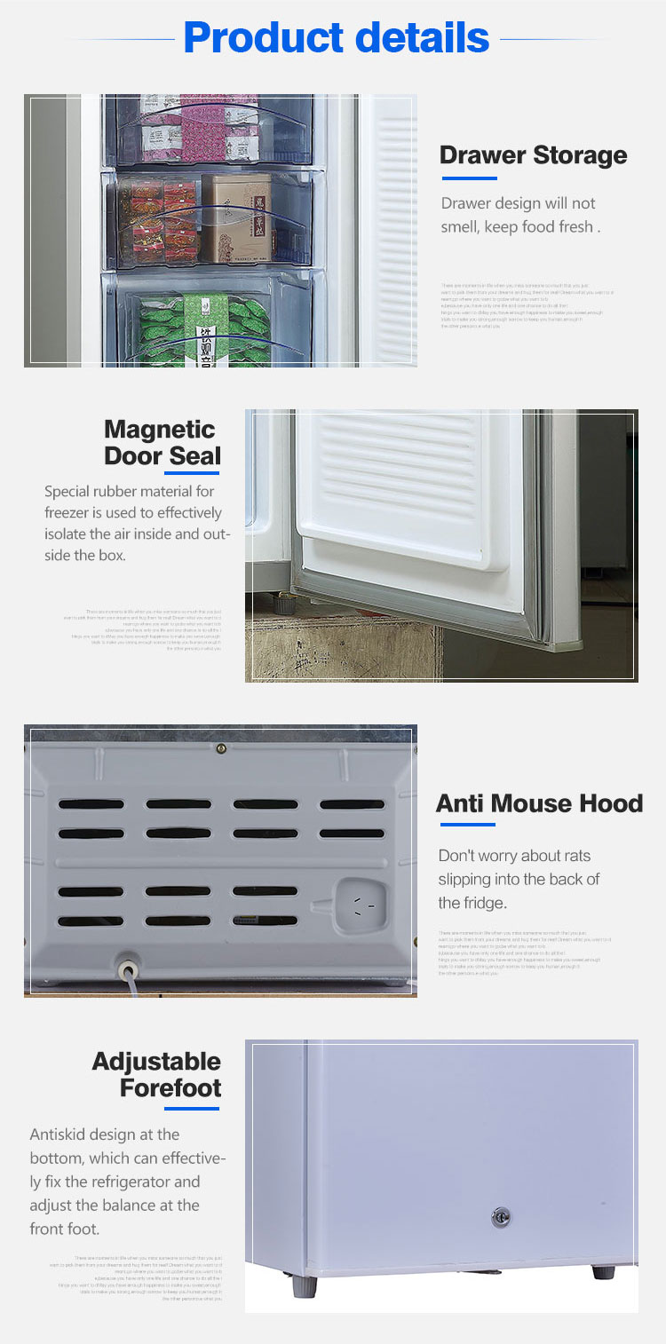 60L Upright home use single door freezer one door fridge BD-60