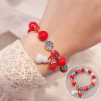 Bracelet jade vintage en pierre naturelle Bracelets en perles de gourde Bijoux en pierre de jade faits à la main pour femmes