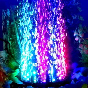 HoneyFly LED luce subacquea per acquario 100-240V 1W 1.2W IP68 impermeabile Bubble Maker 12 LED Light acquario sommergibile