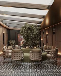 Luxury Restaurant Bar Interior Design Turnkey Fit Out Custom Bar Counter Wine Cabinet Wood <b>Stone</b> Metal Hospitality Furniture OEM - Product Image 3