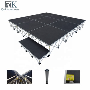 Escenario Móvil de Aluminio para Eventos al Aire Libre, Conciertos, Remolque de 1x1m, Plataforma Portátil para Bodas y Fiestas - Product Image 1