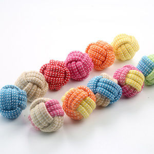 Juguetes de Cuerda de Algodón para Perros, 6 cm, Duraderos, para Masticar, con Nudos, Rayados, Interactivos, para Animales Pequeños - Product Image 2