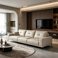 Luxus-Couch Wohnzimmer-Sofa Luxus-Ledersofa-Set Italienisches Ledersofa-Set Modulares Ecksofa Modernes Ecksofa-Set