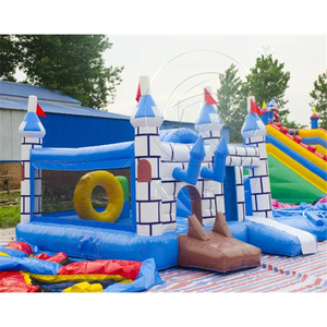 Castillo Inflable <span class=keywords><strong>de</strong></span> PVC Resistente para Exteriores, <span class=keywords><strong>de</strong></span> Grado Comercial, con Tobogán y Zona <span class=keywords><strong>de</strong></span> Brincos - Product Image 5