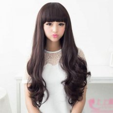 Perruque de vague d'eau de la mode des femmes avec de longs cheveux rougeâtres noeuds blanchis diverses longueurs étirées de 12 à 40 pouces - Product Image 1