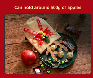 Sac de Noël pour enfants, sac cadeau de Noël, sac à bonbons, chaussette de Noël, sac exquis de Père Noël, sac en polaire, 23x20cm, OEM promotionnel - Product Image 4