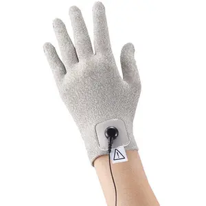 Conductive Electrode Massage Hand Wrap For Use With Tens Machine With Electrode Pads Lead Wires