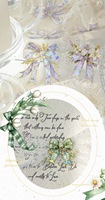 20 Blatt/Packung Feiertagsdekoration Scrapbook Bedruckte Aufkleber-Set Schleifenkollektion Serie Glänzende Oberfläche Selbstklebend Instagram
