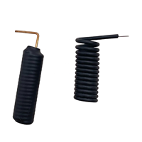 Antenne spirale isolée en caoutchouc noir 2dBi 315MHz 433MHz pour réception et transmission Wifi, module de communication pour télécommande
