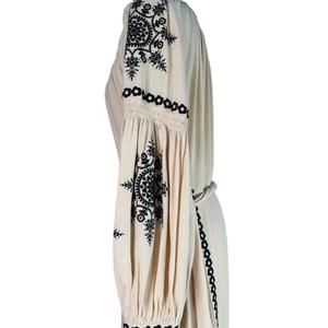 Vestido Largo Informal de Estilo Bohemio Vintage para Mujer, con Mangas Largas, Bordados, Cuello en V y Tirantes, Vestido Holgado - Product Image 5