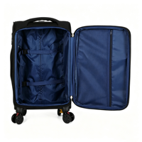 Valise à roulettes en tissu Oxford haute densité, antivol, double fermeture éclair, résistante à l'usure, avec protection des coins